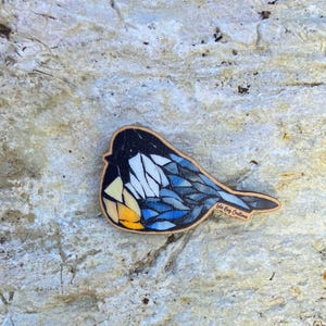 Chickadee Wood Magnet