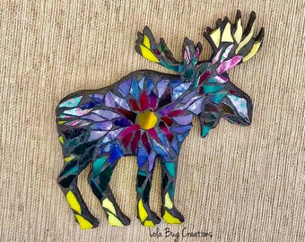 Tiedye moose glass Mosaic