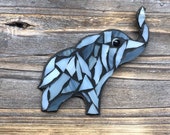 Elephant glass mosaic