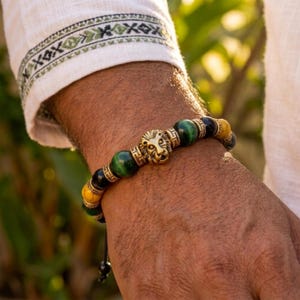Verstelbare gevlochten armband met Jamaicaanse vlagkleur voor heren en dames | Handgemaakte cadeaus voor hem/haar