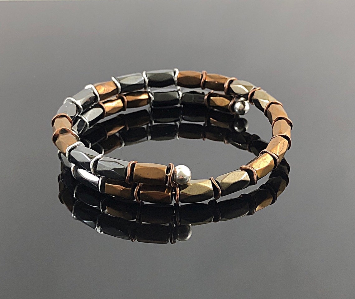 Men's Beaded Bracelets Hematite Bracelets Gifts Etsy