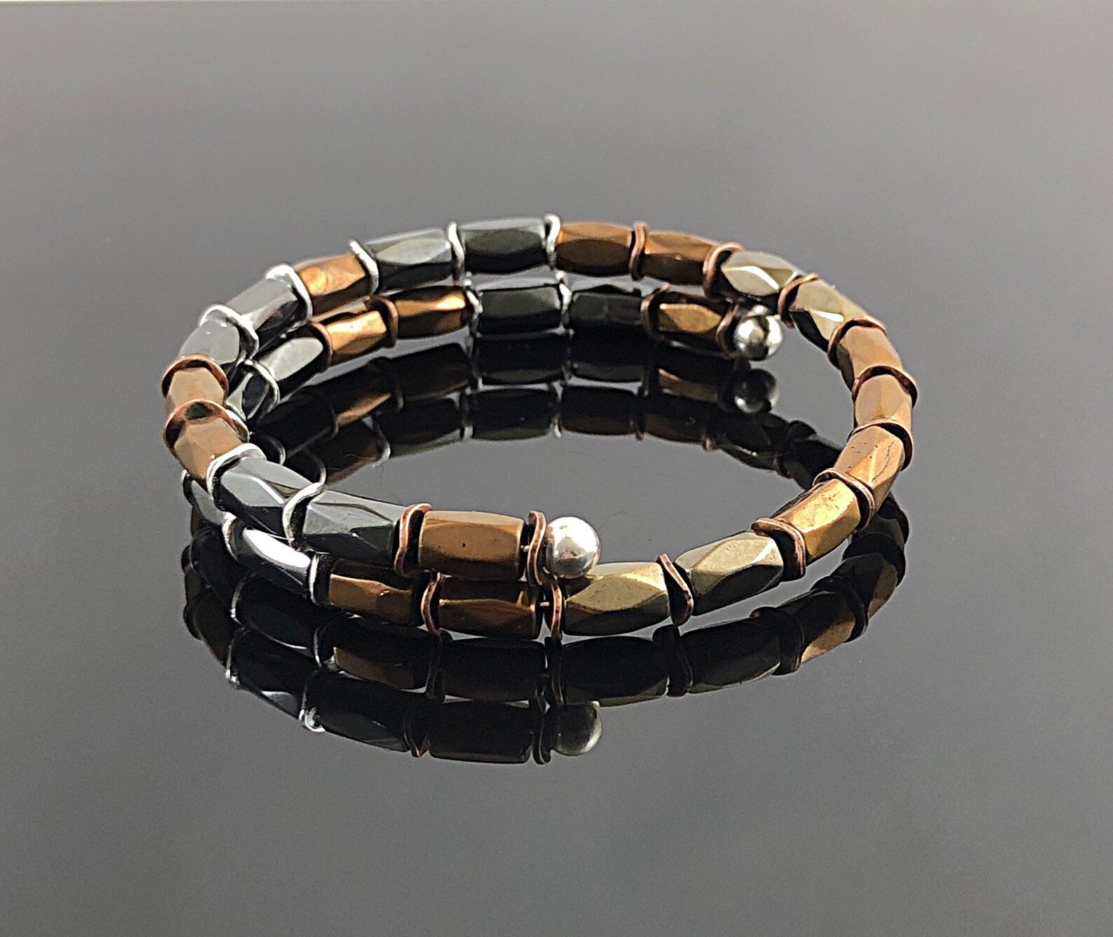 Men's Beaded Bracelets Hematite Bracelets Gifts Etsy