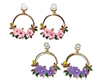 Spring Tiki Earrings - Retro, Vintage, Classic, Pinup Rockablilly Tiki Tropical