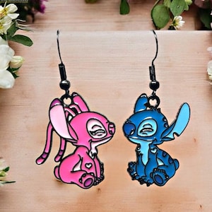 Stitch and Angel Duo Earrings - Love Lilo and Stitch
