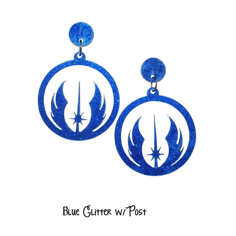 Jedi Order Hoop Earrings Star Wars Acrylic Earrings Etsy