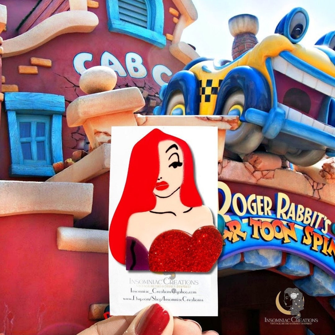 Jessica Rabbit Brooch Pin Acrylic Pinup Doll Retro Vintage, Classic ...
