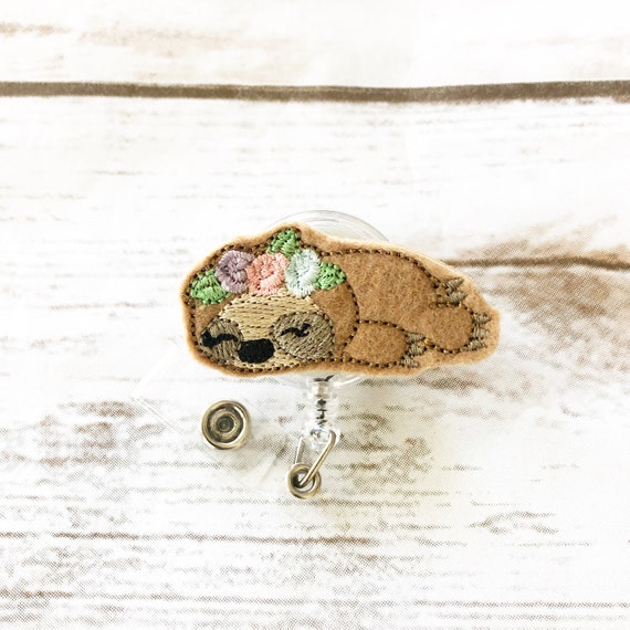 Nurse Badge Reel - Sloth Badge Reel - Summer Badge Reel - Zoo - Retractable Badge Reel -Name Badge - Badge Holder - Nurses Week Gift Il_570xn