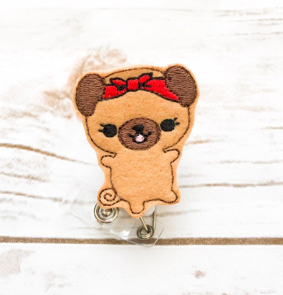 Nurse Badge Reel Dog - Dog Badge Reel - Pug Badge Reel Il_570xn
