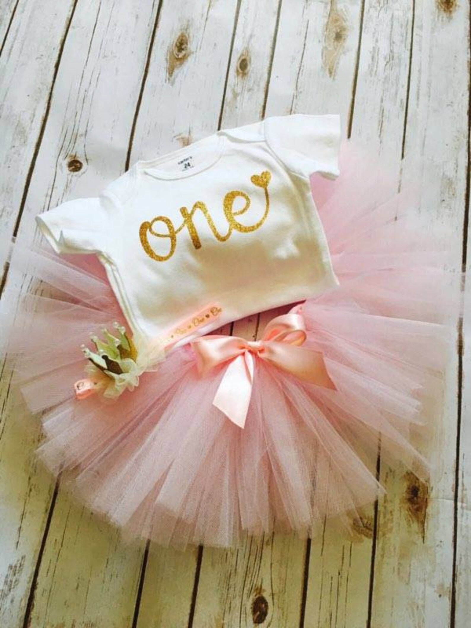 One Cake Topper First Birthday Girl Cake Topper Heart Etsy