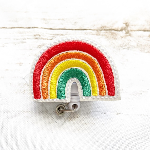 Glittery Rainbow Badge Reel - Nurse Badge Reel - Summer Badge Reel - Hope Badge Reel - Nurse Badge Holder - Medical Badge Reel Il_570xn