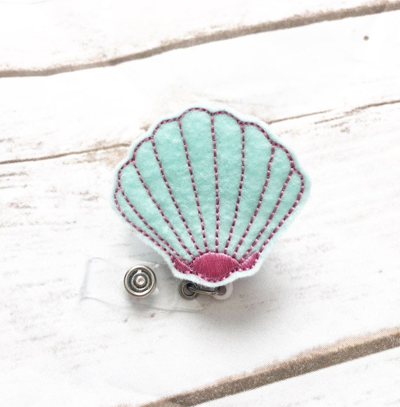 Nurse Badge Reel - Seashell Badge Reel - Summer Badge Reel - Mermaid Badge Reel Il_570xn