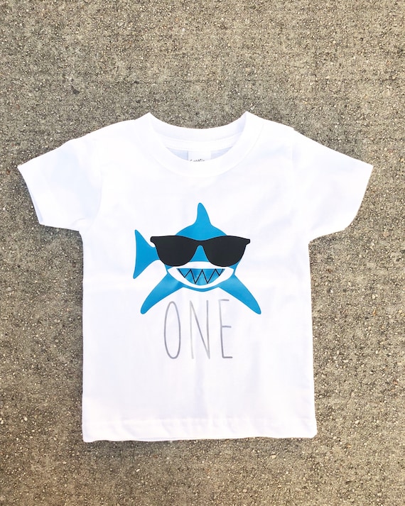 First Birthday Boy Shirt - Shark First Birthday Outfit - Beach Birthday ...