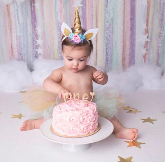 First Birthday Cake Topper One Cake Topper 1st Birthday Smash