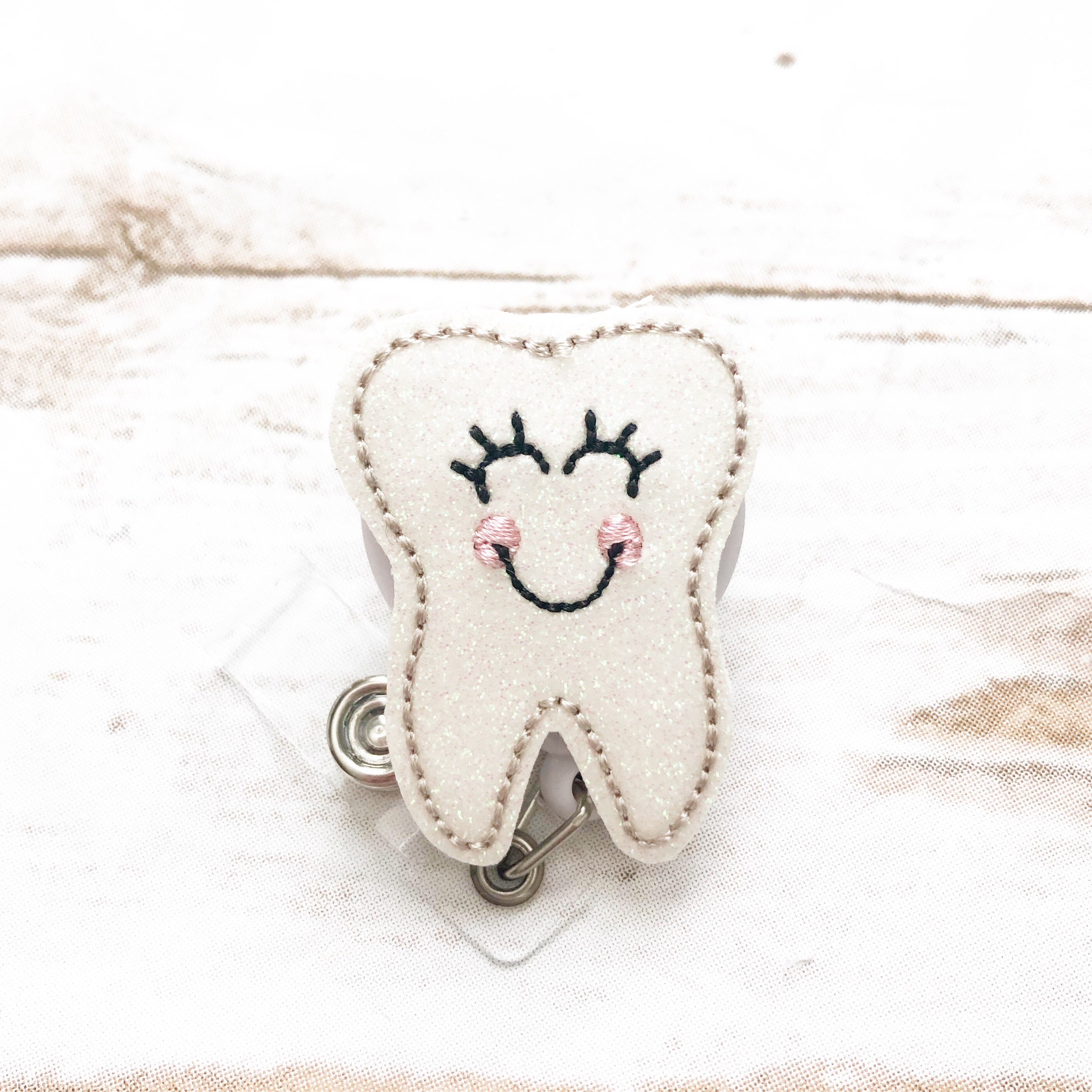 Nurse Badge Reel Dental Tooth Nurse Name Badge Nurse Etsy