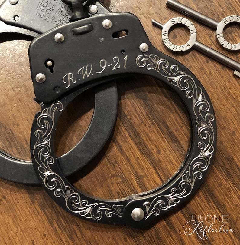 Engraved Handcuffs Custom Handcuffs Law Enforcement Etsy