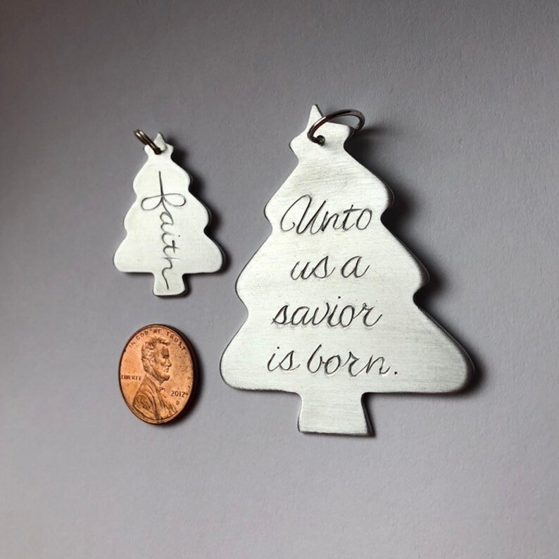 Gift tag and Keepsake Custom Engraved Christmas Tree Ornament