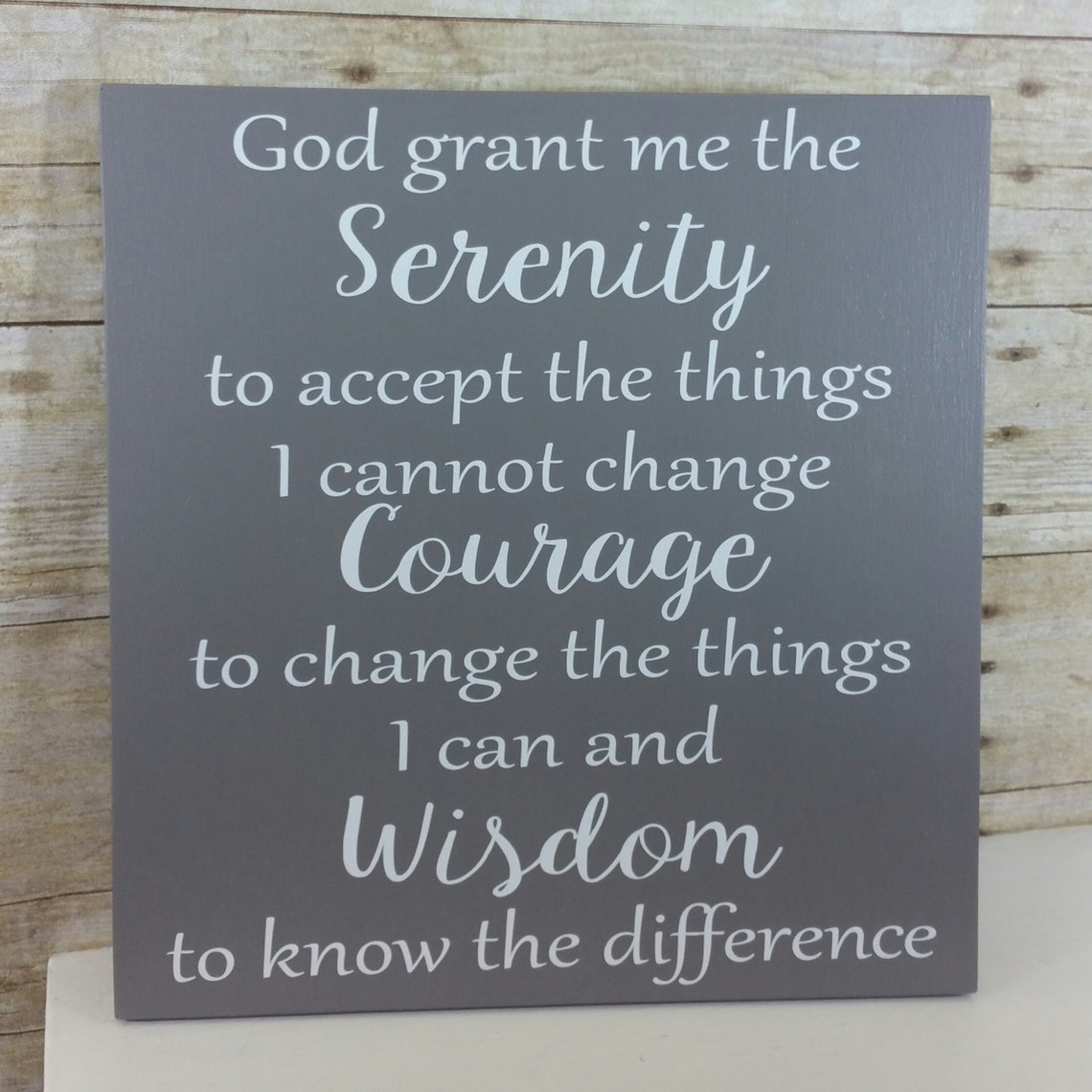 Serenity Prayer Wood Sign Serenity Prayer Art God Grant Me Etsy