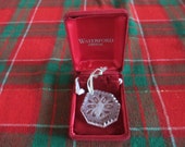 1988 Waterford Crystal Snowflake Ornament in Original Box Bag with Seahorse - Wonderful 2 quot - Rare