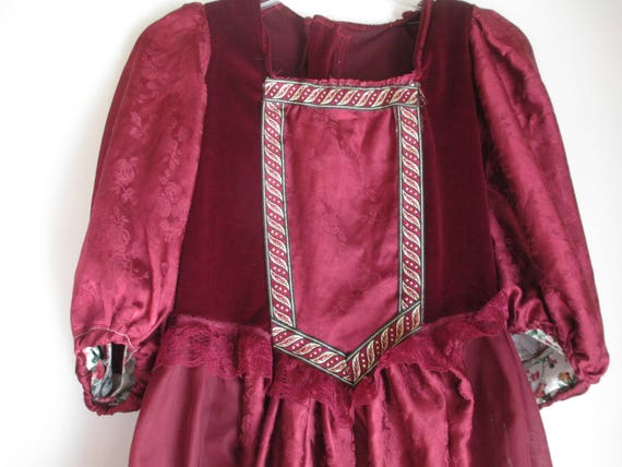 maroon princess dress