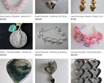 Hearts - Valentines, Check Out Our Valentine Gifts. Each One listed separately on this store - THIS POST not for sale  Give Away or Keep