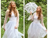 Adult White Tooth Fairy Halloween Costume Angel Costume Alice in Wonderland Cinderella Quality Dress Up Theatre
