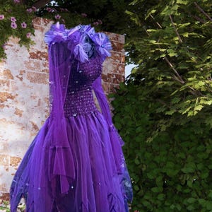 Plus Size Purple Fairy Dress: Tulle Renaissance Costume