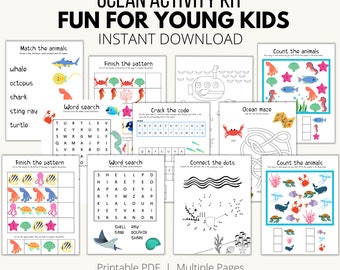 Kids ocean activity pack