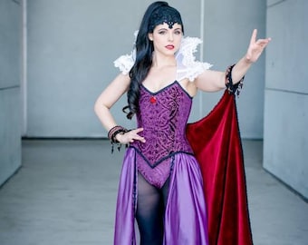 SAMPLE SALE! Evil Queen Costume Cosplay Corset Adult