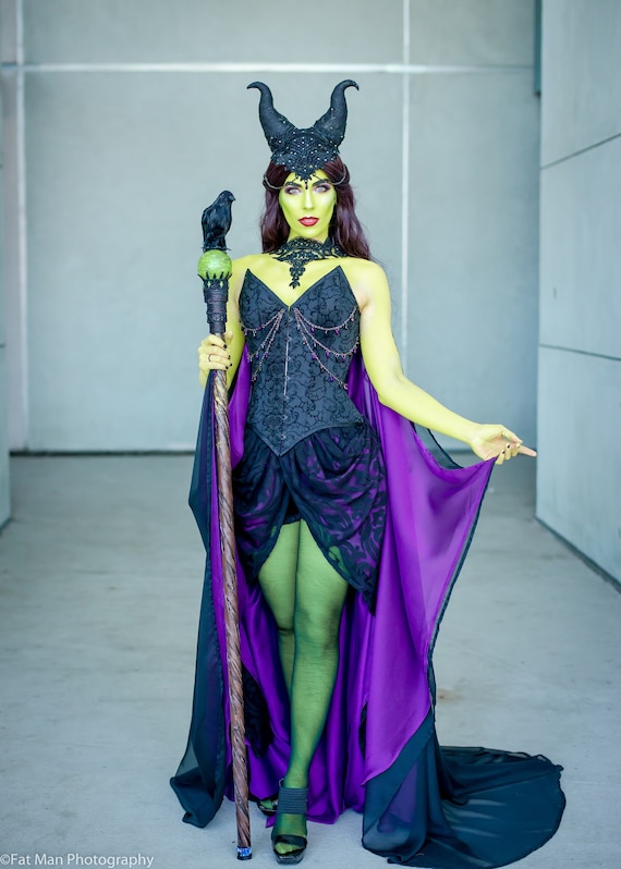 SAMPLE SALE Maleficent Costume Cosplay Corset Adult 