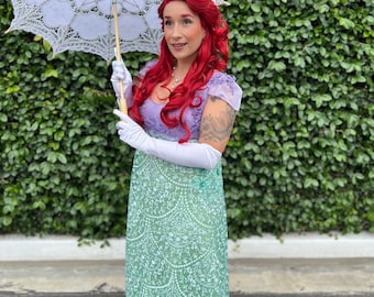 Ariel Bridgerton Regency Dress, Cosplay Gown, Sample Sale (M-L)