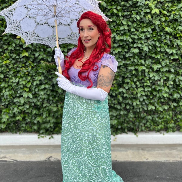 ¡VENTA DE MUESTRA! Ariel Bridgerton Regency Disfraz, Cosplay, Vestido, Vestido