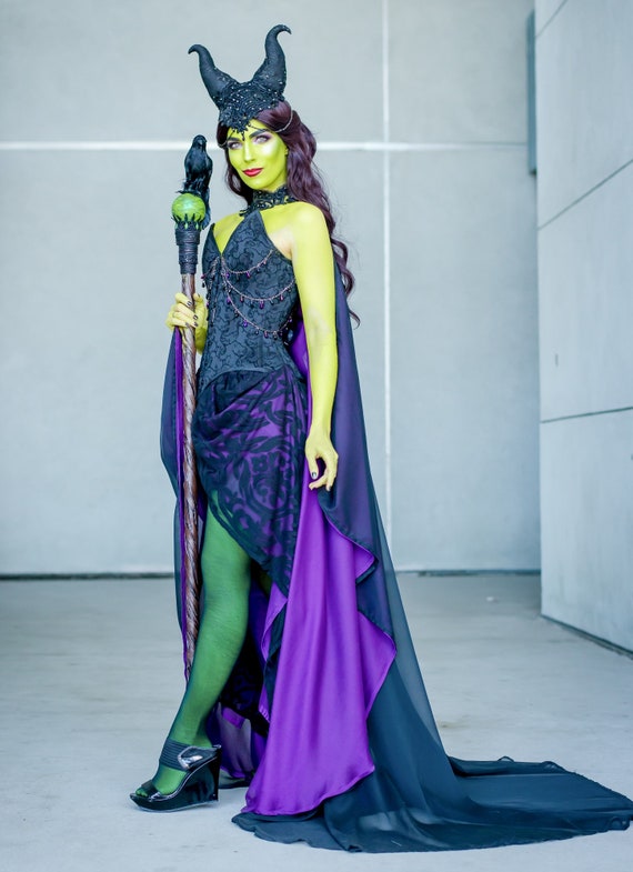 SAMPLE SALE Maleficent Costume Cosplay Corset Adult 