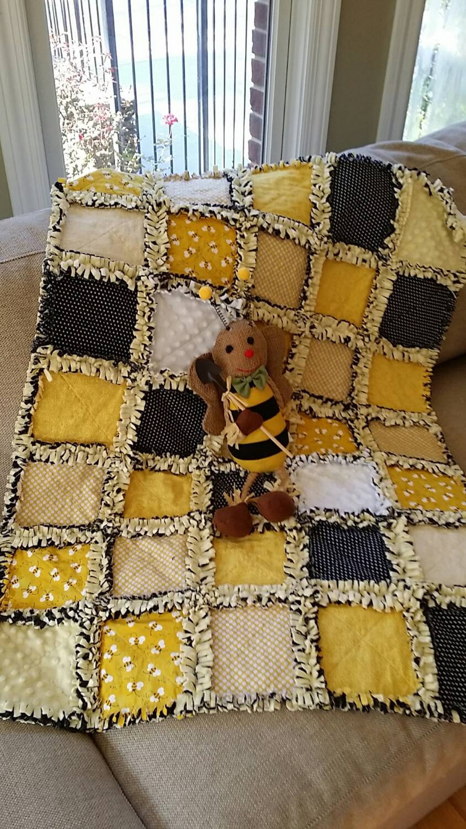 Honey Bee Crib Blanket / Small Throw Etsy