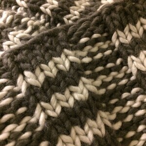 RESERVED Big-Rib Stripey infinity cowl merino cowl image 5