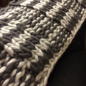 RESERVED Big-Rib Stripey infinity cowl merino cowl image 4