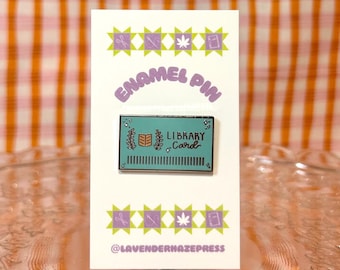 Library Card Enamel Pin