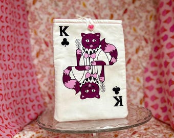 Medium Handmade Laptop/Book Sleeve - fits small e-readers, smaller paperbacks, manga, and mass market sized books!