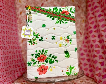 Deluxe Large Quilted Laptop/Book Sleeve - fits large hardcover books, tablets, and laptops