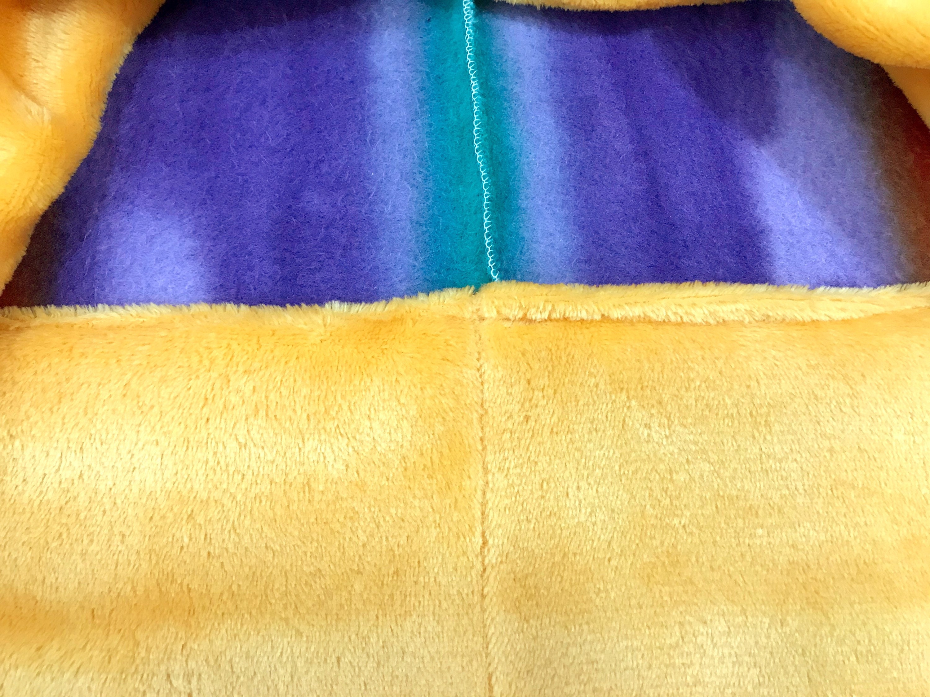 Warm Rainbow Striped Fleece Pillowcase Lux Fleece Red Etsy UK