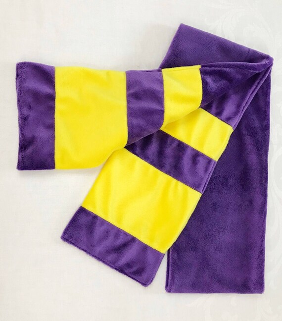 Minky Scarf In Lsu Purple And Yellow Team Colors Louisiana Etsy