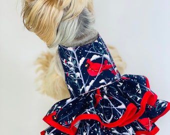 Knit Dog Doll with Birthday Embroidered Dress