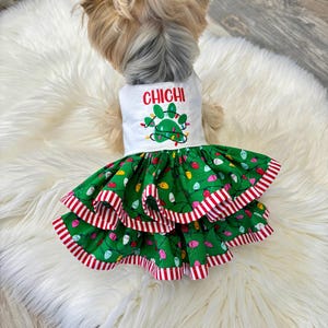 xs dog christmas dress Candy Cane Cutie Dog Dress