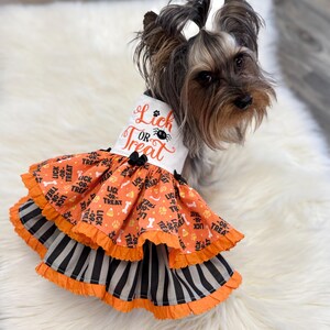 Lick or Treat Halloween Fall Dog Dress, Customizable to Your Pets  Measurements!! Size XXS XS and Small - Etsy