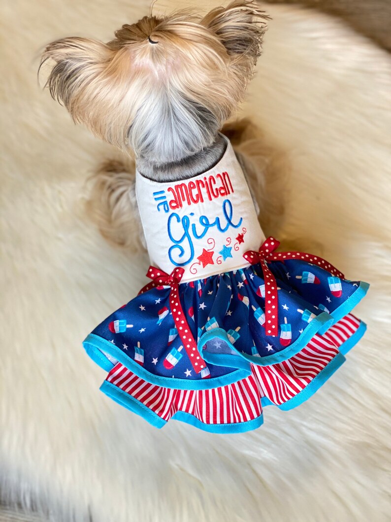 All American Girl Dog Dress Customizable to Your Pets Etsy