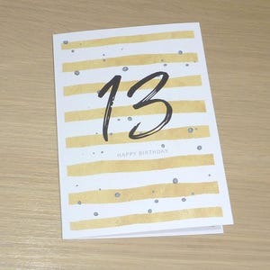 Birthday card - any age - male female girls boys teenager 1st 16th 18th 21st 30th 40th 50th 60th 70th 80th 90th 99th 100th - can be any age!