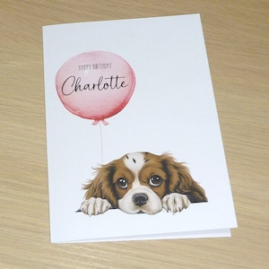 Dog birthday card - labrador king charles pug rottweiler labrador - 28 dogs to choose from! female male dog lovers cute dogs - handmade card