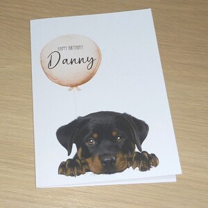 Dog birthday card - rottweiler labrador king charles pug labrador - 28 dogs to choose from! female male dog lovers - handmade card