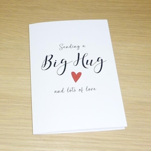 Sympathy - condolence card - bereavement - get well card - birthday card - sending a big hug card  - handmade greeting card