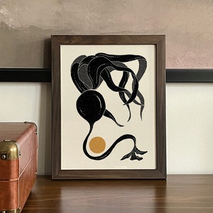 BULL KELP Seaweed Bull Kelp Coastal Ocean Sea California Eco Art Print