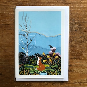 Carte de voeux vierge A6 Fox